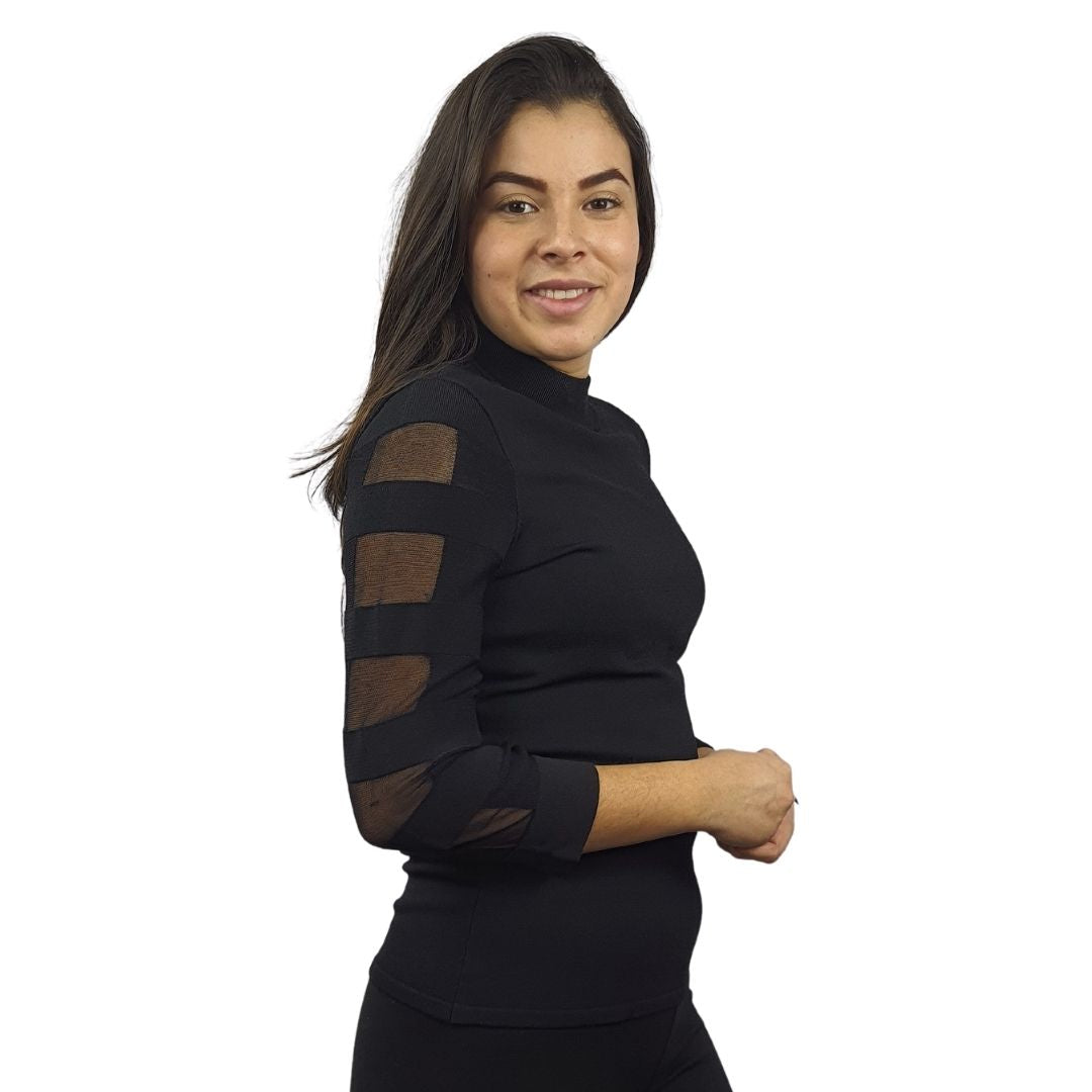 Blusa Vero Moda Negro Style IKI 3/4 KNIT(NL)