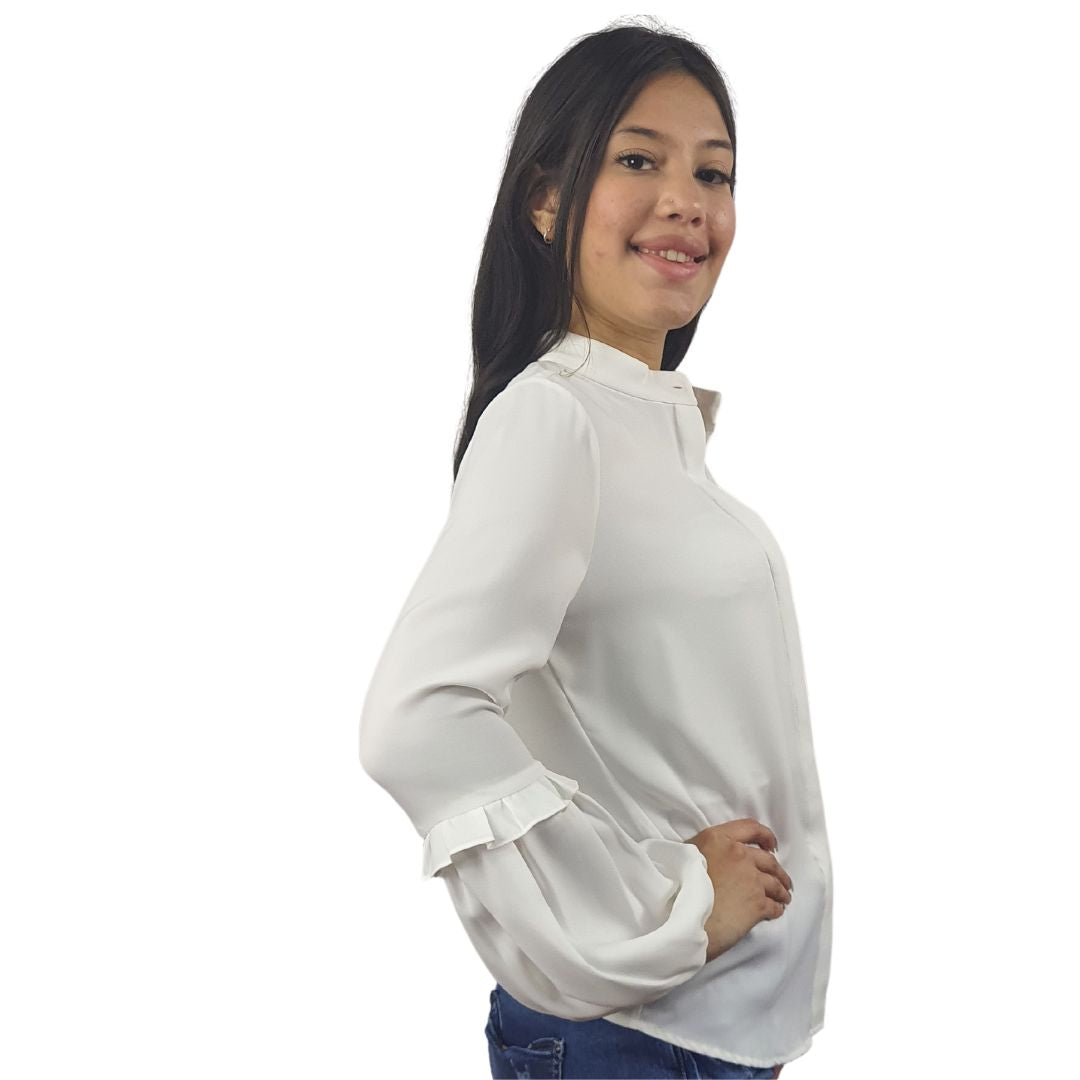 Blusa Vero Moda Blanco Style PATIO L/S SHIRT(VMC-CP)