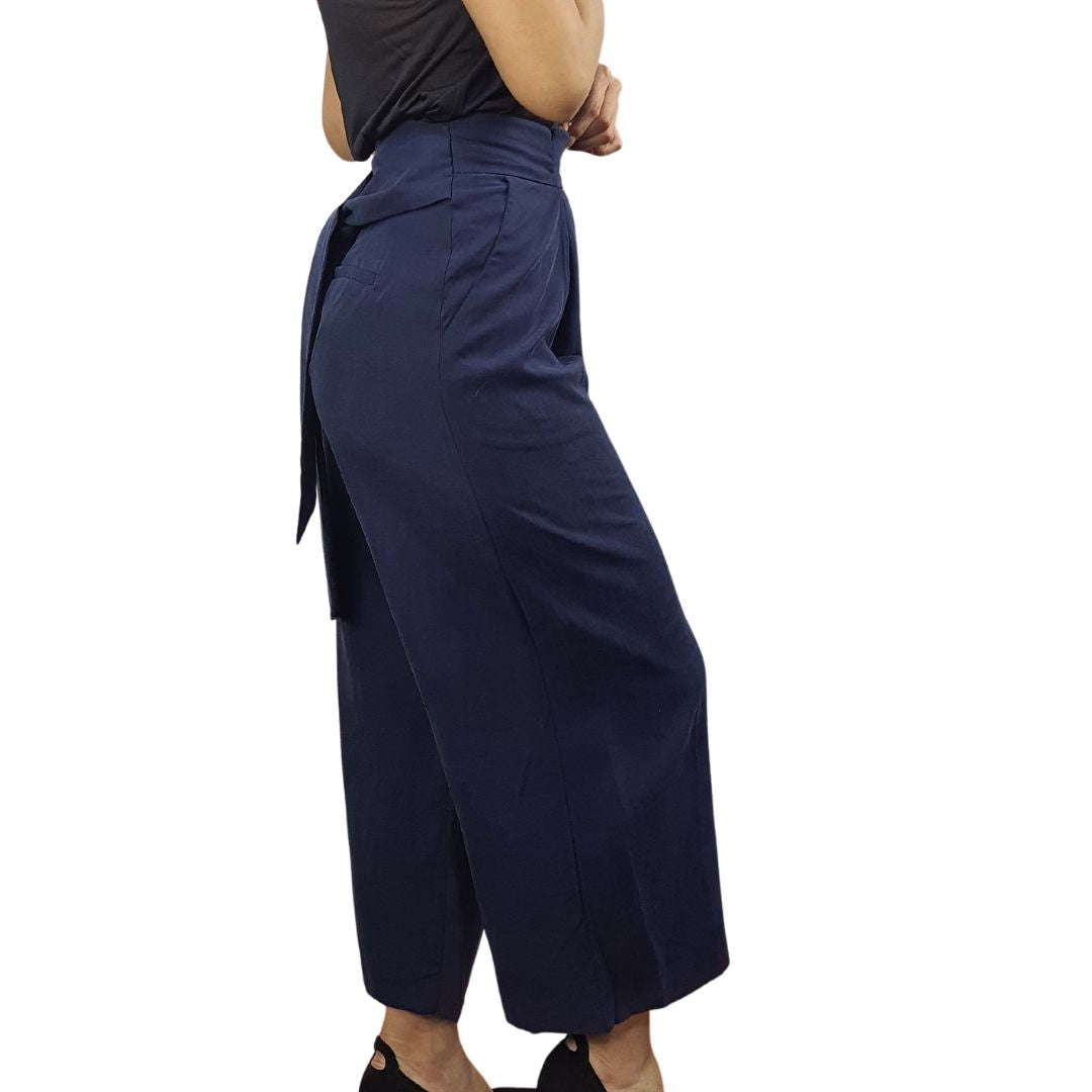 Pantalon Vero Moda Azul Oscuro Style NARCISSUS 9/10 WIDE PANTS(NN)