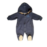 Enterito Babycottons Roger C/Capucha Polar Azul
