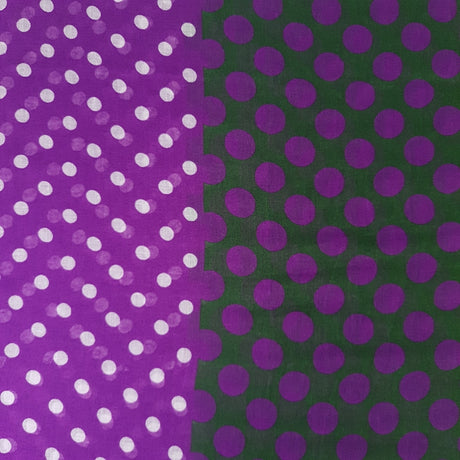 Bufanda Isaac Mizrahi Polka Dot Morado, Verde Y Pepas Blancas Icl4921P23