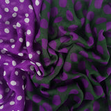 Bufanda Isaac Mizrahi Polka Dot Morado, Verde Y Pepas Blancas Icl4921P23