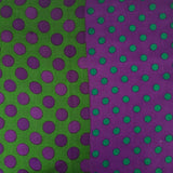 Bufanda Isaac Mizrahi Polka Dot Mix Morada Con Pepas Verde Icl492123