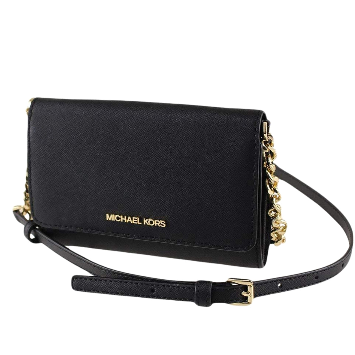 Cartera Michael Kors JET SET TRAVEL Mf Phone Xbody Leather Black MdColor BLACK