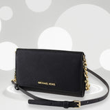 Cartera Michael Kors JET SET TRAVEL Mf Phone Xbody Leather Black MdColor BLACK