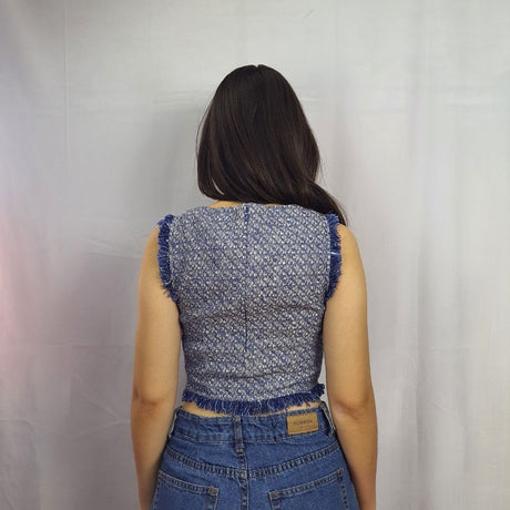 Top  Vero Moda Azul  Style HUGO S/L TOP(SD)