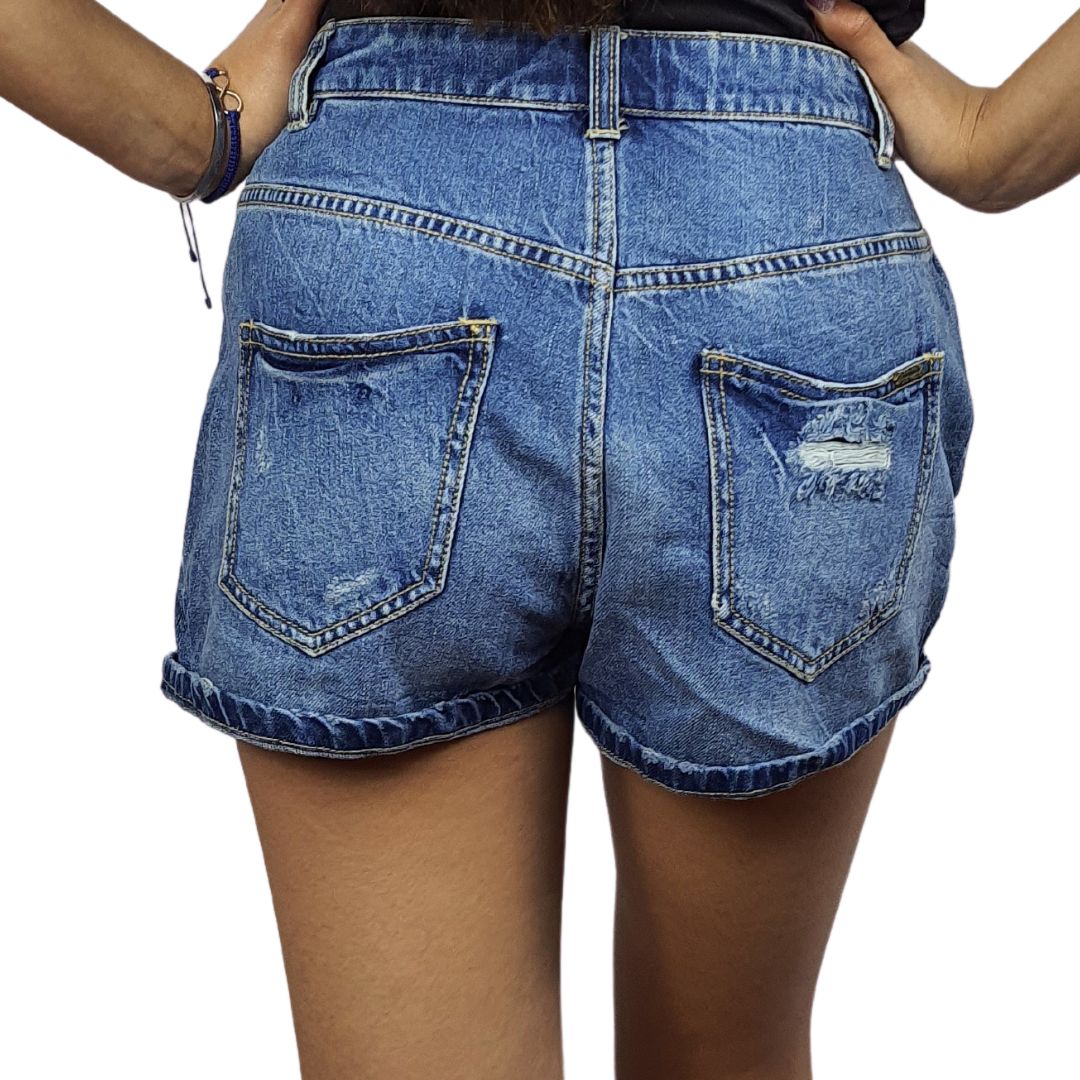 Short Vero Moda Azul Claro Style LUCKY MW DENIM SHORTS(CR)