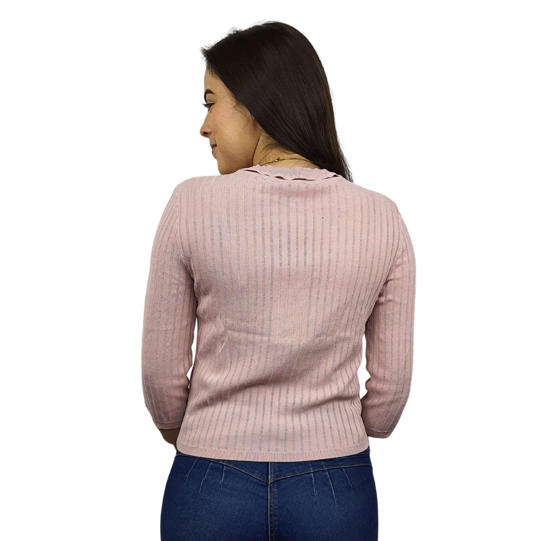 Blusa Vero Moda Rosa Palida Style LEONARDO 3/4 KNIT(VMC-TP)
