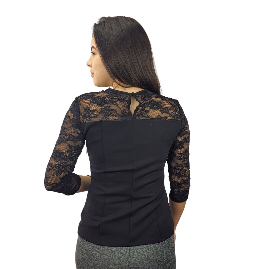 Blusa Vero Moda Negro Style MELON 3/4 JERSEY TOP(VMC-BN-ET-2)