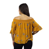 Blusa Vero Moda Mostaza Style CROSS 1/2 TOP(NN)