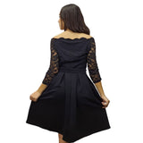 Vestido  Vero Moda Negro  Style NICOLA 3/4 JERSEY DRESS(BN-ES-2)