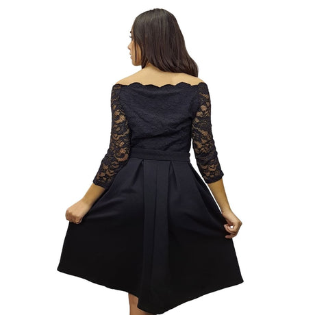 Vestido  Vero Moda Negro  Style NICOLA 3/4 JERSEY DRESS(BN-ES-2)