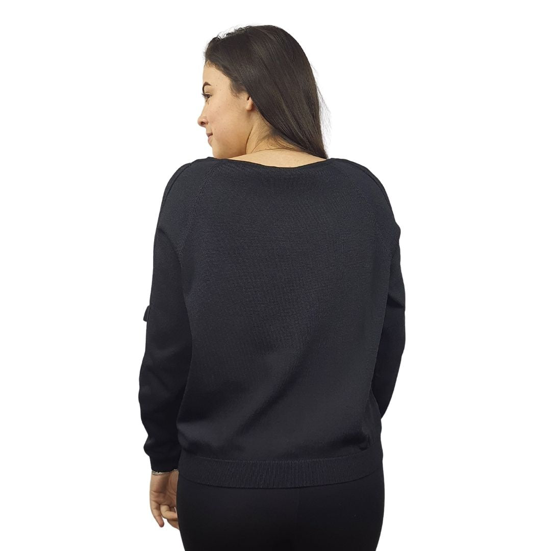 Blusa Vero Moda Negro Style VERNEY L/S KNIT(NL)