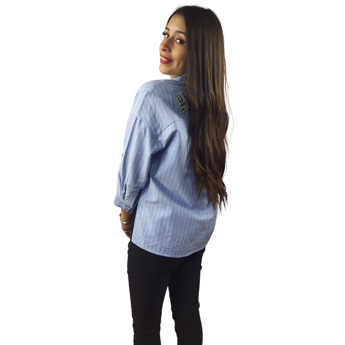 Blusa Vero Moda Azul Claro Style ENGLAND 3/4 DENIM SHIRT(SD)