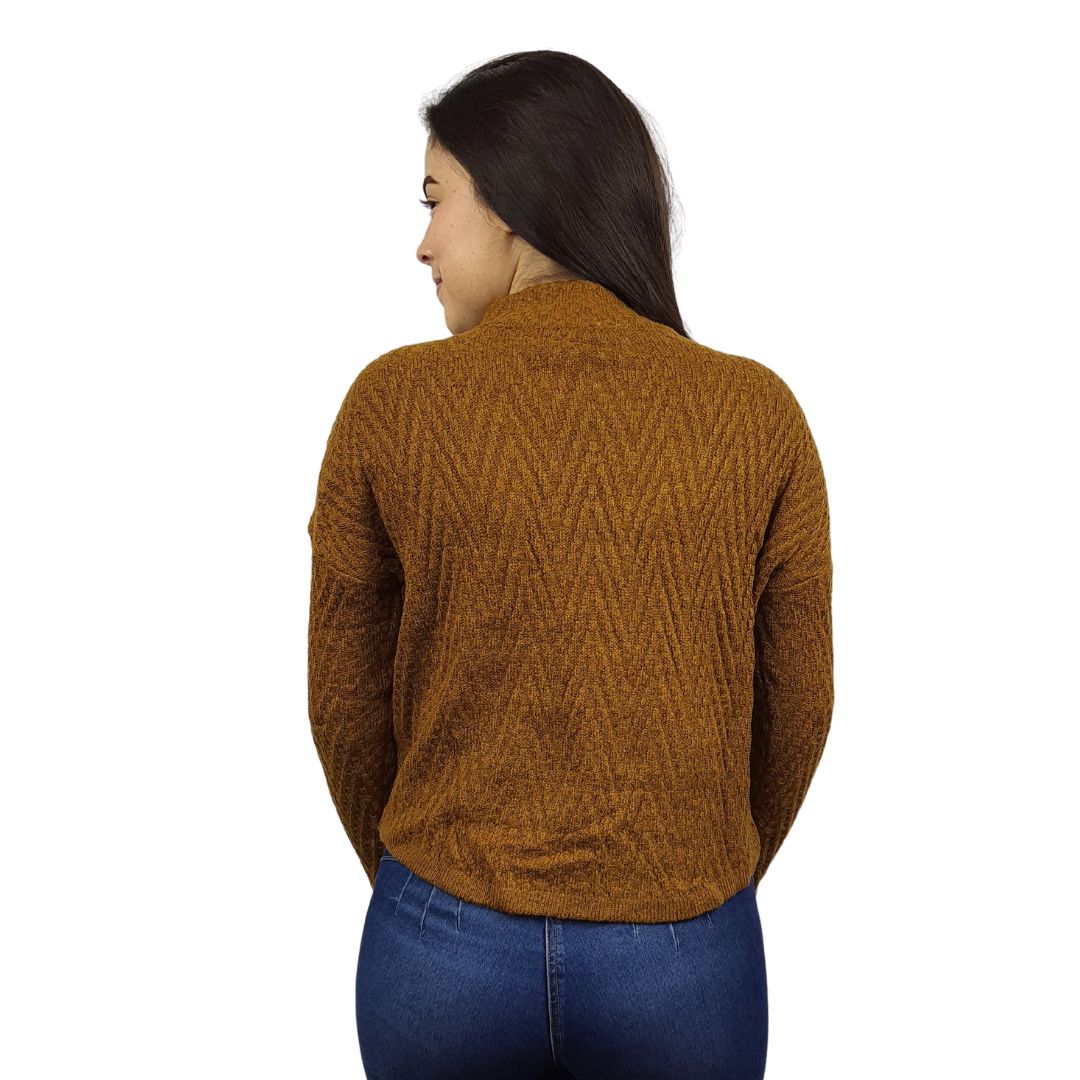 Sweater Vero Moda Marron Style POSH FAVOR L/S KNIT(AL)