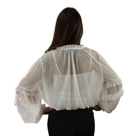 Blusa Vero Moda Blanca Style BACON L/S TOP SET(VMC-PF)