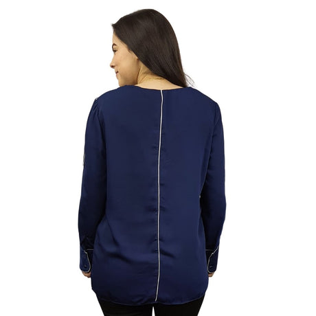 Blusa Vero Moda Azul Style BEA L/S TOP(TP)