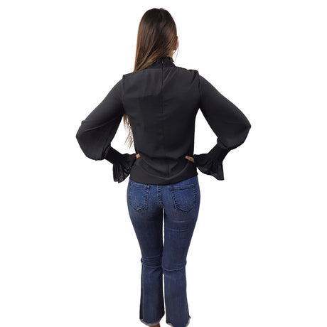 Blusa Vero Moda Negro Style MIRANDA L/S WOVEN TOP(VMC-NC)