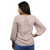 Blusa Vero Moda Rosa Vieja Style SUNNY 3/4 WOVEN TOP(VMC-DR)