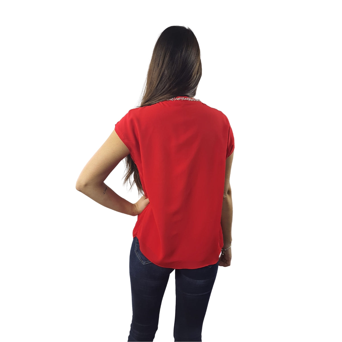 Blusa Vero Moda Rojo Style SALOME S/L SHIRT(VMC-NN)