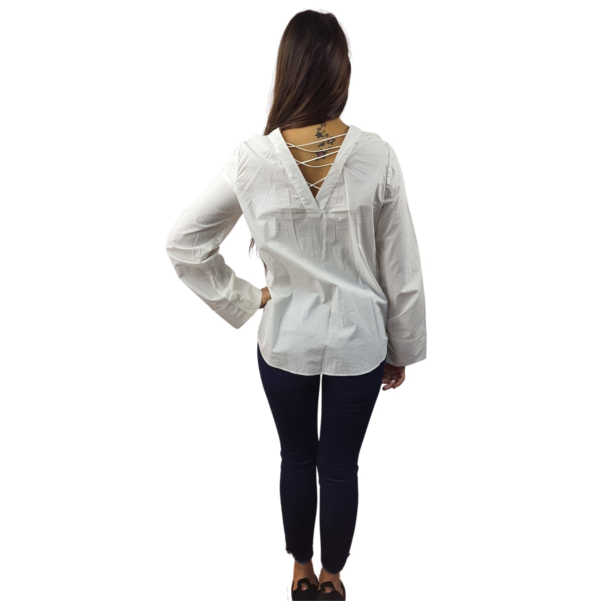 Blusa Vero Moda Blanco Style TATE L/S TOP(NC)