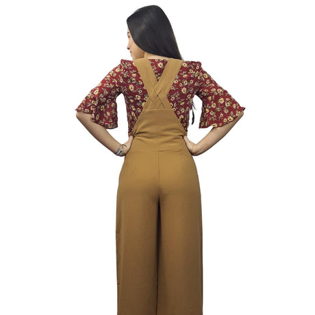 Entero Vero Moda Marron  Style PINK 7/8 CATSUIT(PM-ET-3)