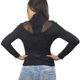 Blusa Vero Moda Negro Style PEGGY L/S JERSEY TOP(VMC-NL)