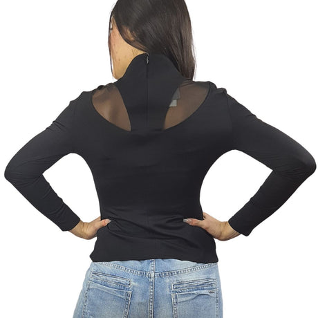 Blusa Vero Moda Negro Style PEGGY L/S JERSEY TOP(VMC-NL)