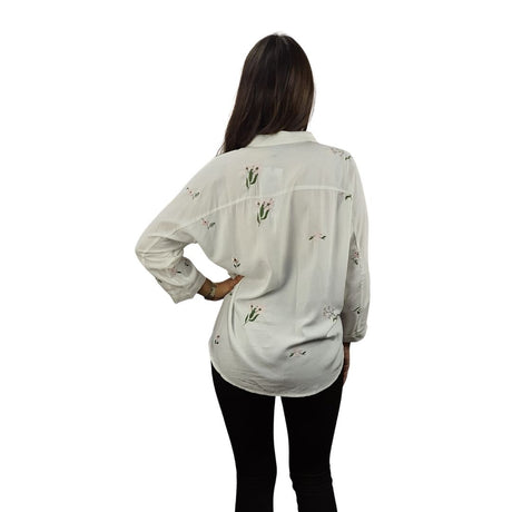 Blusa Vero moda Blanco Style PAEONY 3/4 SHIRT(BJ)