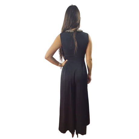 Entero Vero Moda Negro Style COLLAR WIDE CATSUIT(VMC-BN-ET-3)