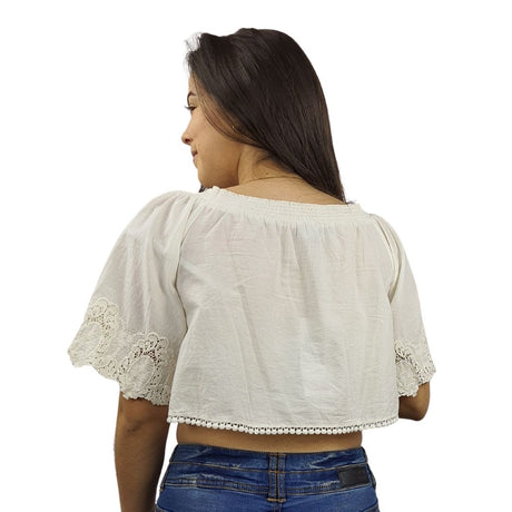 Blusa Veromoda Blanco  Style PERI 1/2 TOP(TP-EC-2)