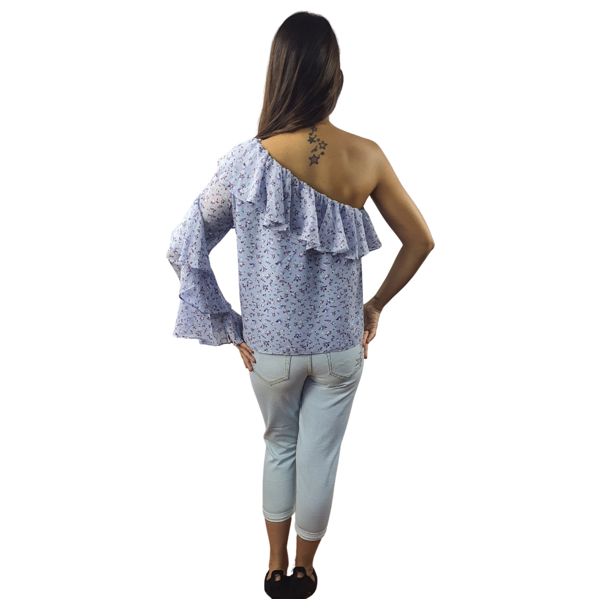 Blusa Vero Moda Azul Claro Style FISTULA DARYAN L/S SHIRT CL1(BJ)