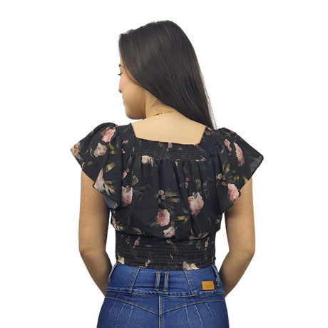 Top Vero Moda Negro Style SUZY CAROLINE 1/2 TOP(RN)