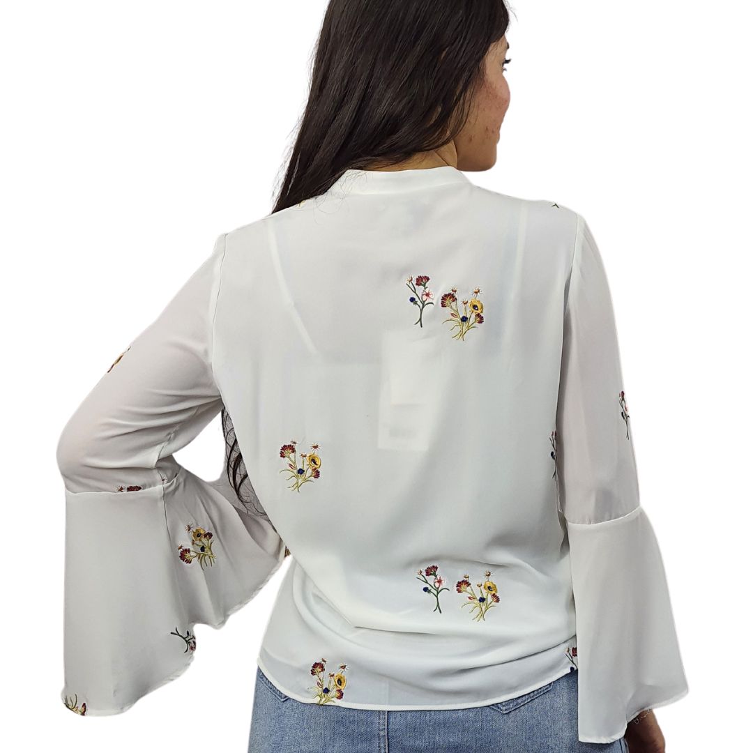 Blusa Vero Moda Blanco Style WHEAT 3/4 SHIRT(VMC-NR)