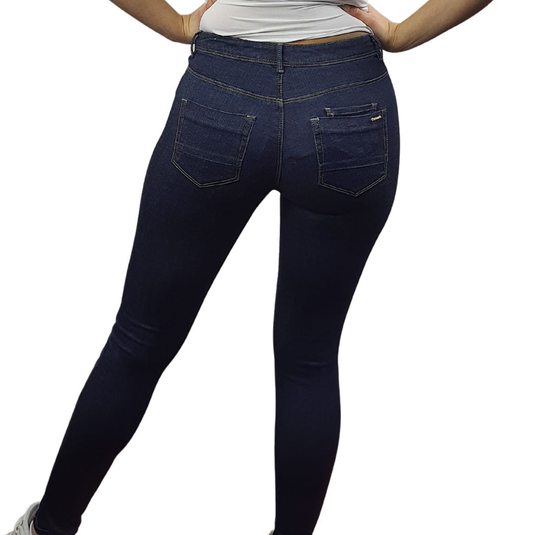 Jeans Vero Moda Azul Oscuro Style TONE MID WAIST X-SLIM JEANS(BN)