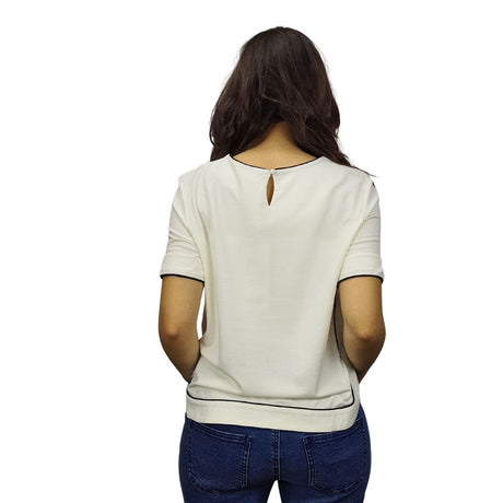Blusa Vero moda Blanco Style SARA S/S JERSEY TOP(VMC-SD)