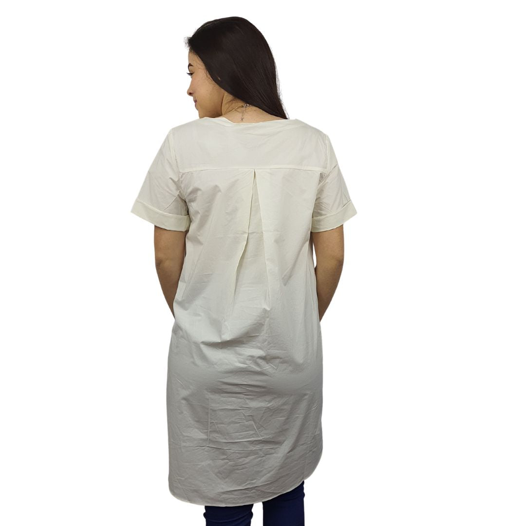 Blusa Vero Moda Blanco Style FRESSIA S/S LONG TOP(VMC-NE-EC-2)