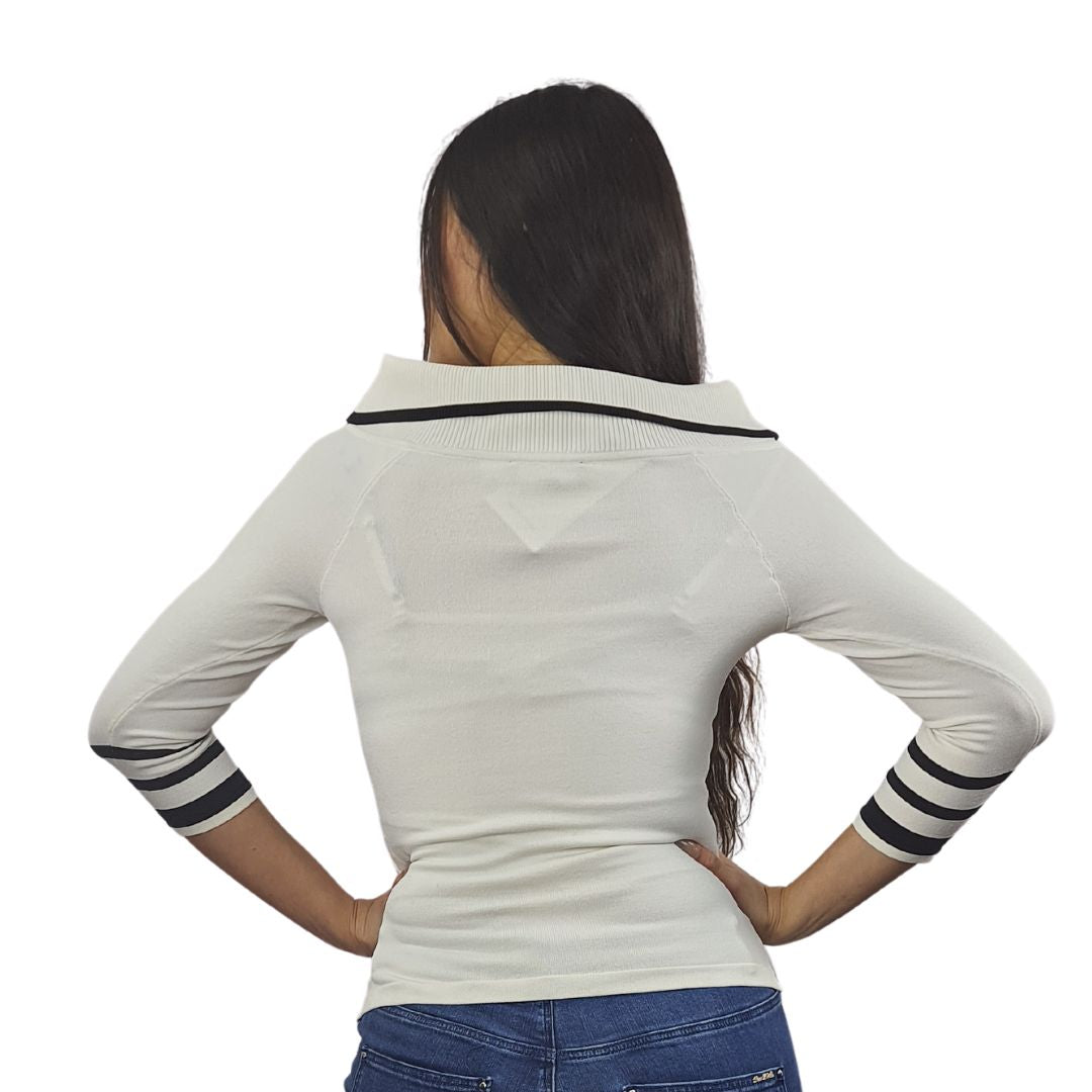 Blusa Vero Moda Blanco Style EMMA 7/8 KNIT(FL)