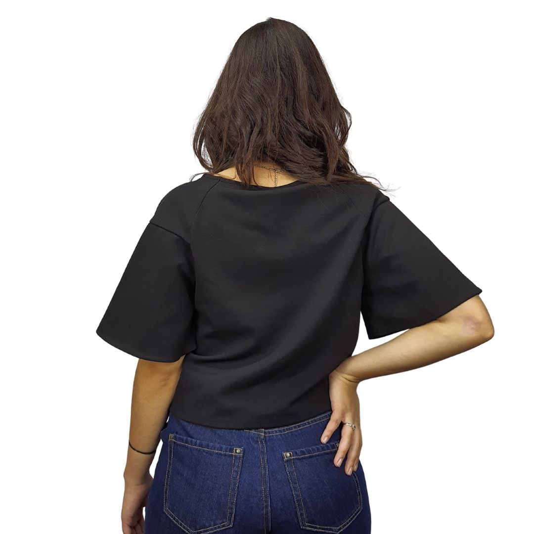 Blusa Vero Moda Negro  Style CAMILLE BOX S/S TOP(MP)