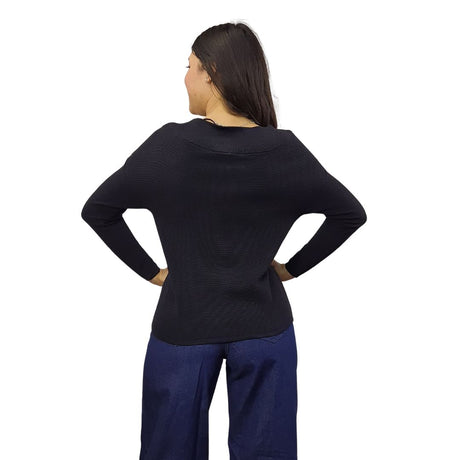 Blusa Vero Moda Negro Style JEFF L/S KNIT(RN)