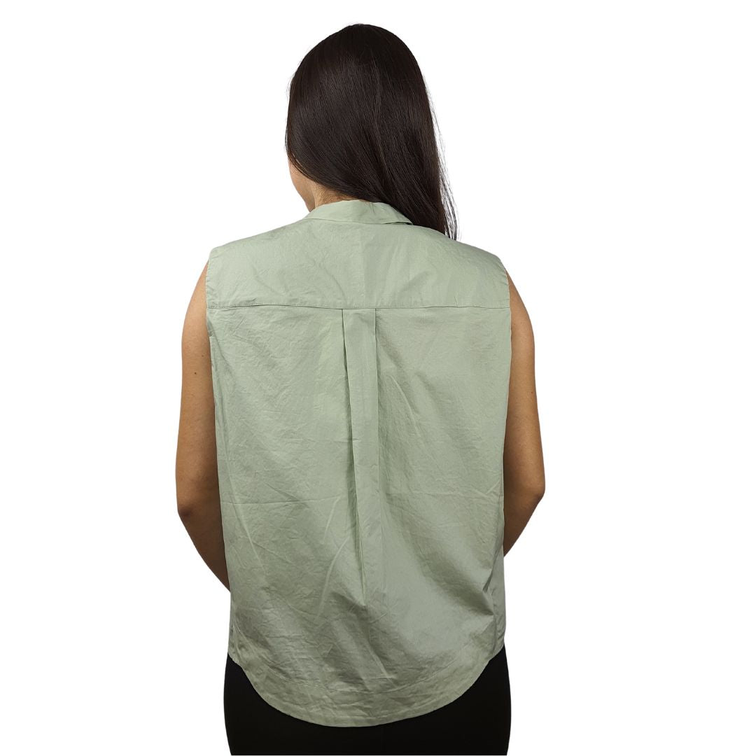 Blusa Veromoda Verde Style TAN S/L SHIRT(NE-EC-2)