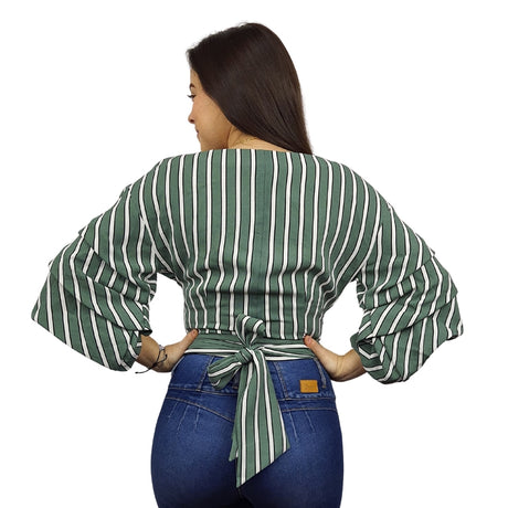 Blusa Vero Moda Verde Style STATY 3/4 TOP(SL)