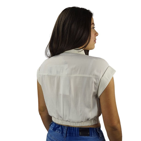 Blusa Vero Moda Blanca Style SASHA S/S SHIRT(NE-EC-3)