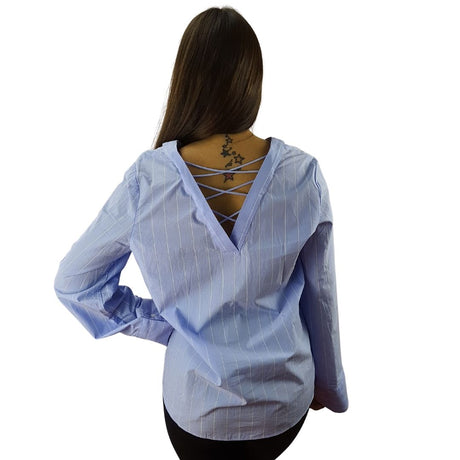 Blusa Vero Moda  Celeste Style  TATE STRIPE L/S TOP(SL)