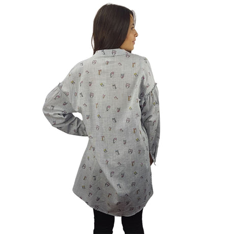 Camison Veromoda Gris Style ZONA L/S LONG SHIRT(HOMEWEAR)