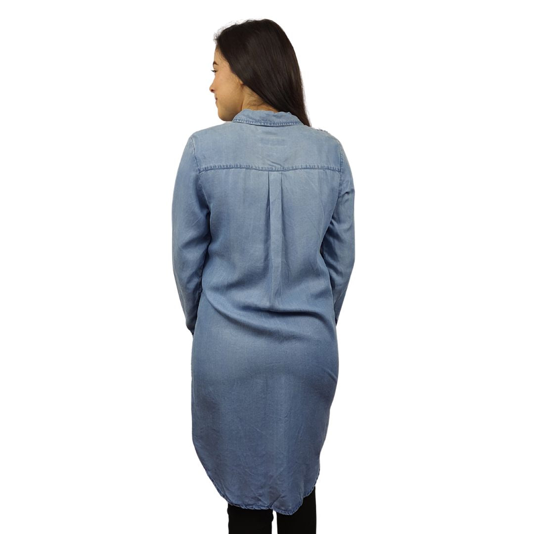 Camisa Vero Moda Azul Claro  Style SILENCE 3/4 DENIM SHIRT(BN-CT-2)