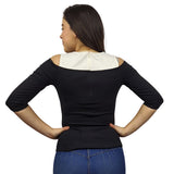 Blusa Vero Moda Negro Style YILIA 3/4 TOP(UM)