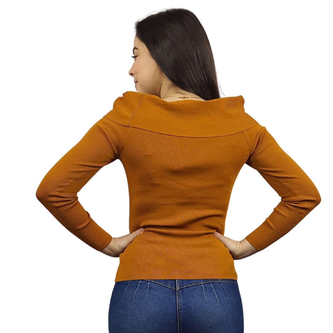 Blusa Vero Moda Mostaza Style CARRIE L/S KNIT(BT)