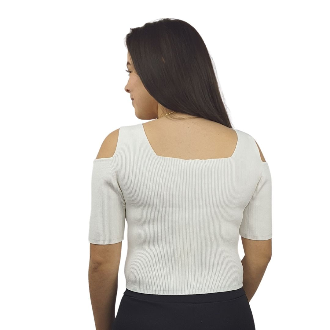 Blusa Vero Moda Blanco Style BEATA 1/2 KNIT(PM)