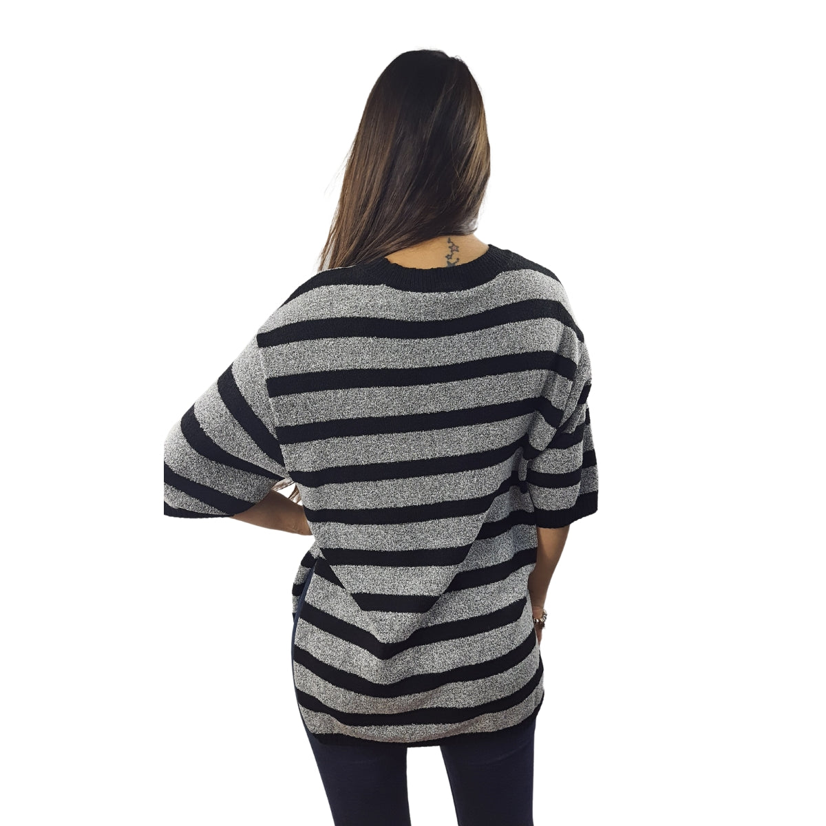 Sweater Vero Moda Gris Style BELLE 3/4 KNIT(NL)